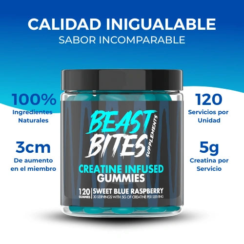 Beast Bites™ | Mejora el Rendimiento y Aumenta el Tamaño del Miembro